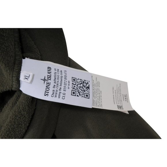 Stone Island Mens Hoodie Size XL Olive Green Compass Patch Logo Pullover Sweater - Picture 8 of 12
